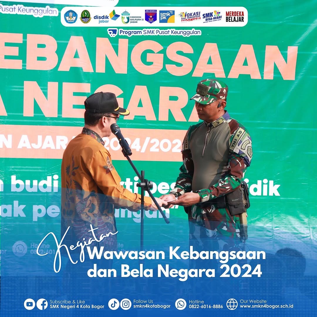 SMKN 4 Bogor Gelar Wawasan Kebangsaan dan Bela Negara