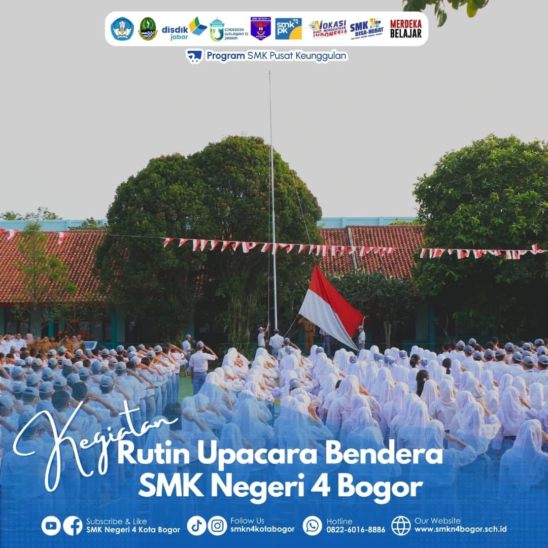 Upacara Bendera Rutin di SMK Negeri 4 Bogor