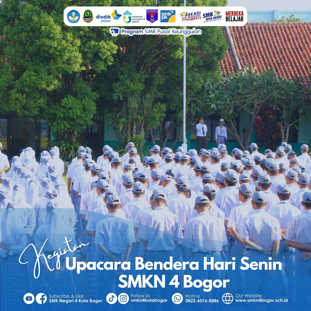 Upacara Bendera SMK Negeri 4 Bogor 30 September 2024
