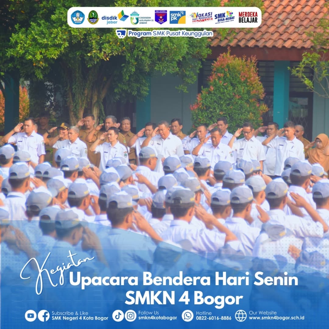 Upacara Bendera SMK Negeri 4 Bogor 7 Oktober 2024