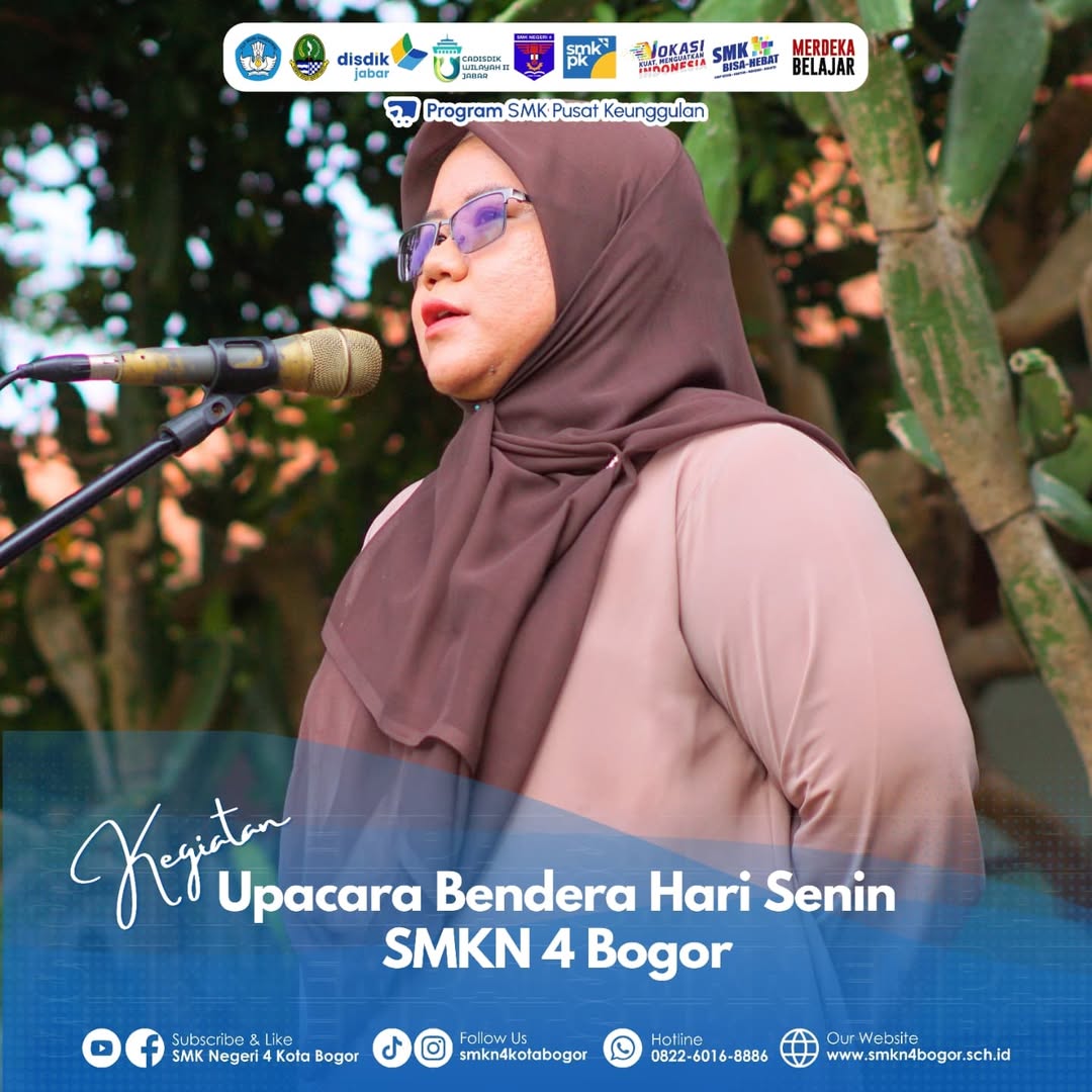 Upacara Bendera SMK Negeri 4 Bogor 14 Oktober 2024