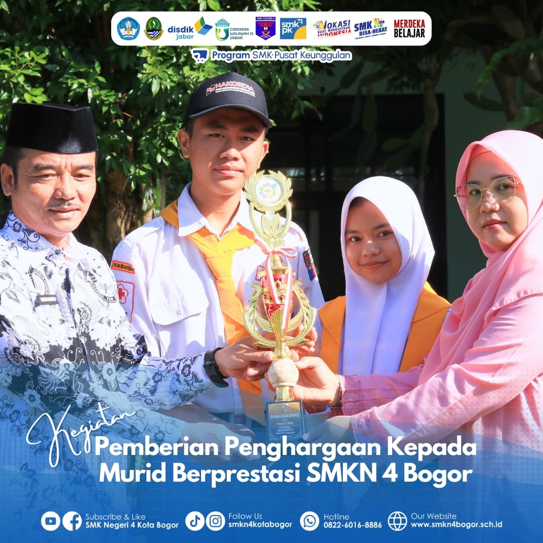 Penghargaan Murid Berprestasi SMKN 4 Bogor Diberikan
