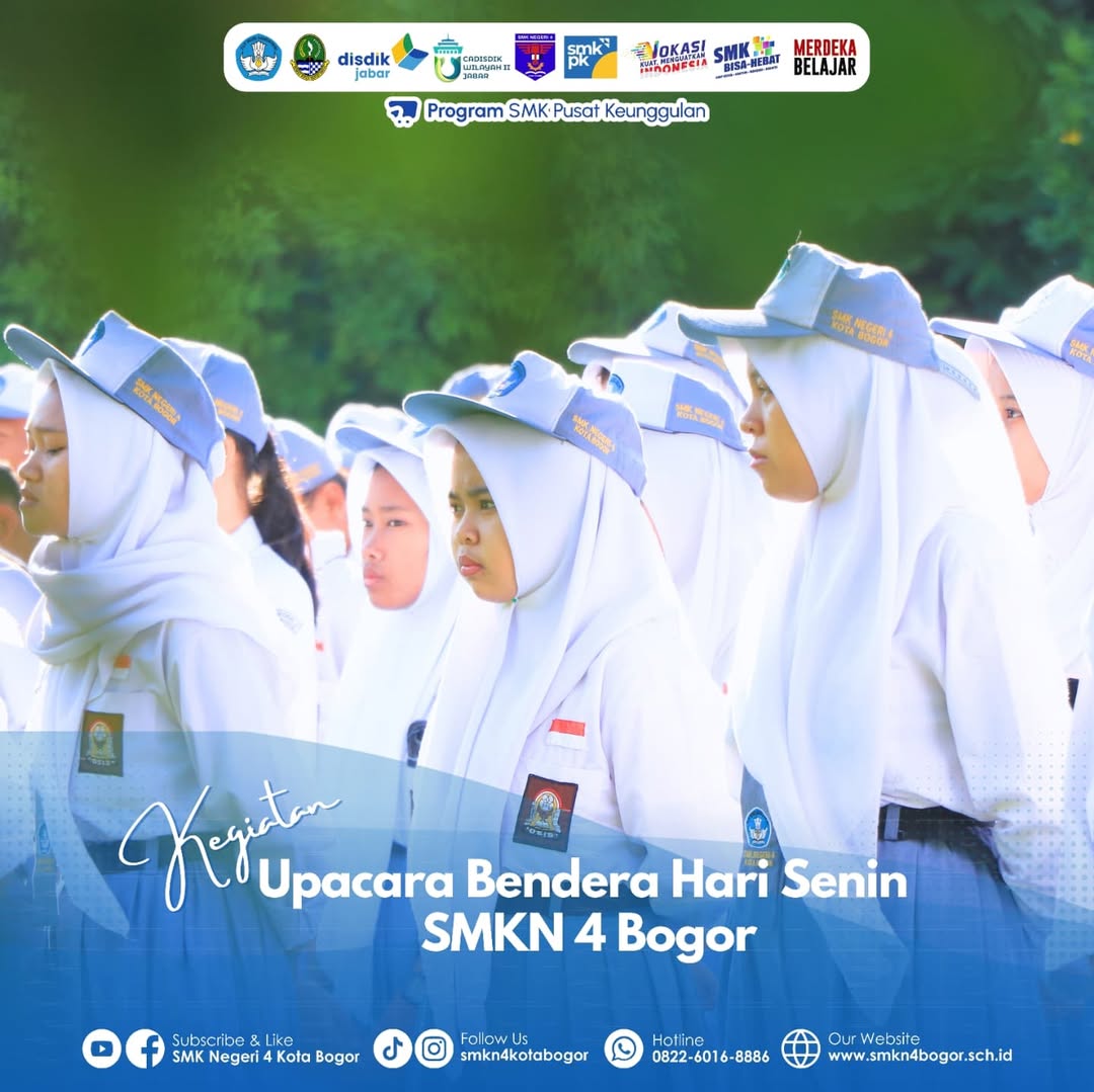 Upacara Bendera di SMKN 4 Bogor