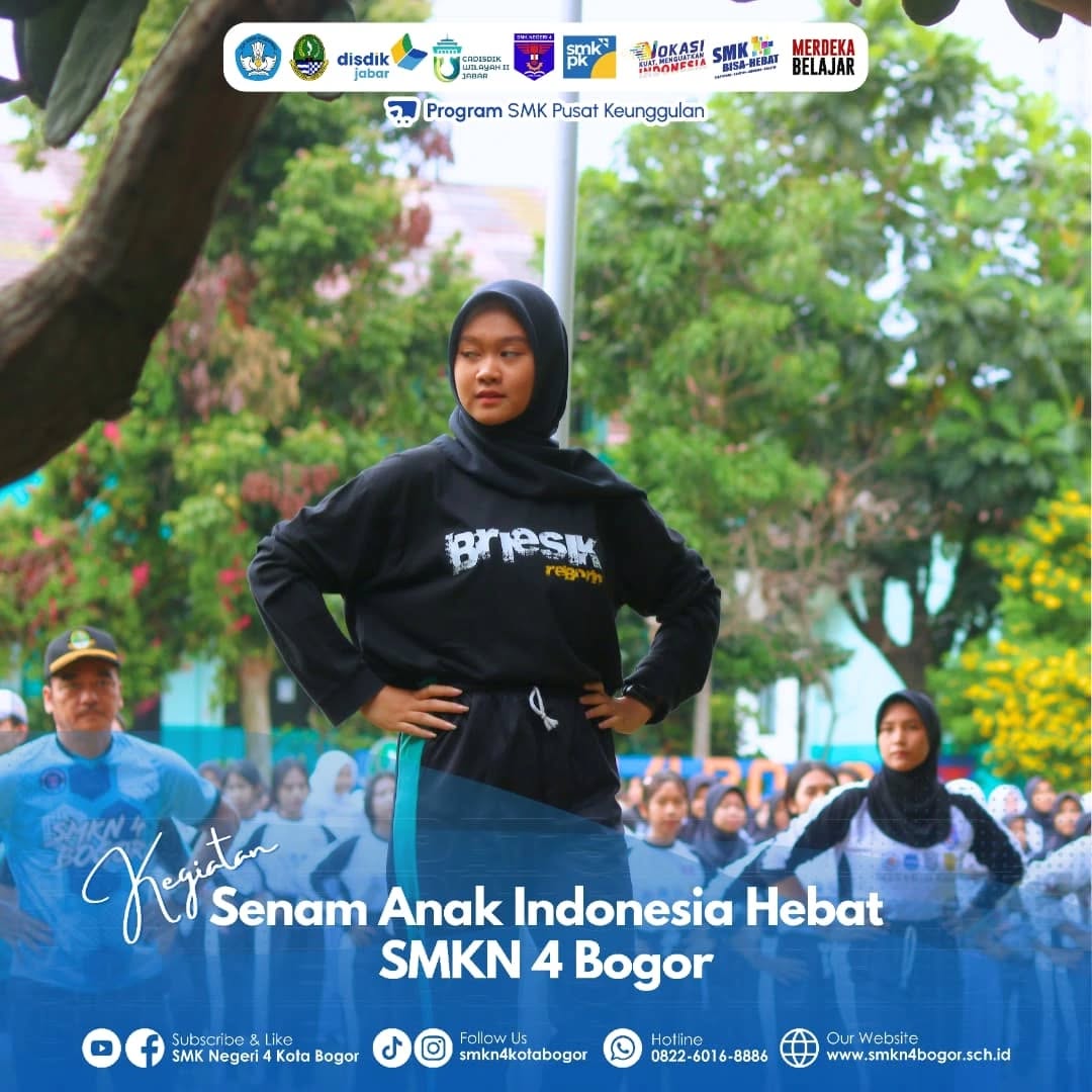 Senam Anak Indonesia Hebat di SMKN 4 Bogor