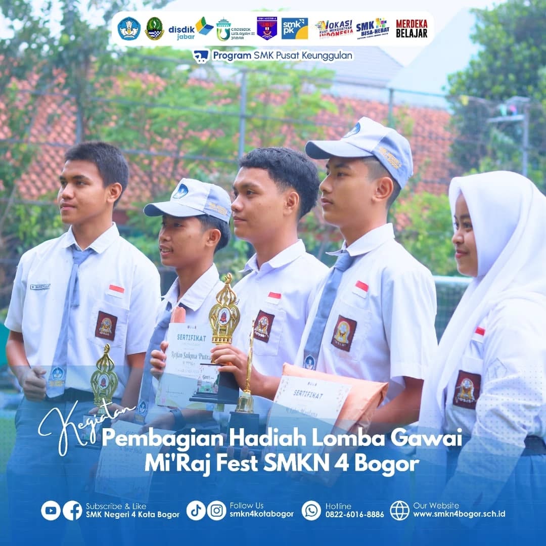 Pembagian Hadiah Lomba Gawai Mi'Raj Fest SMKN 4 Bogor
