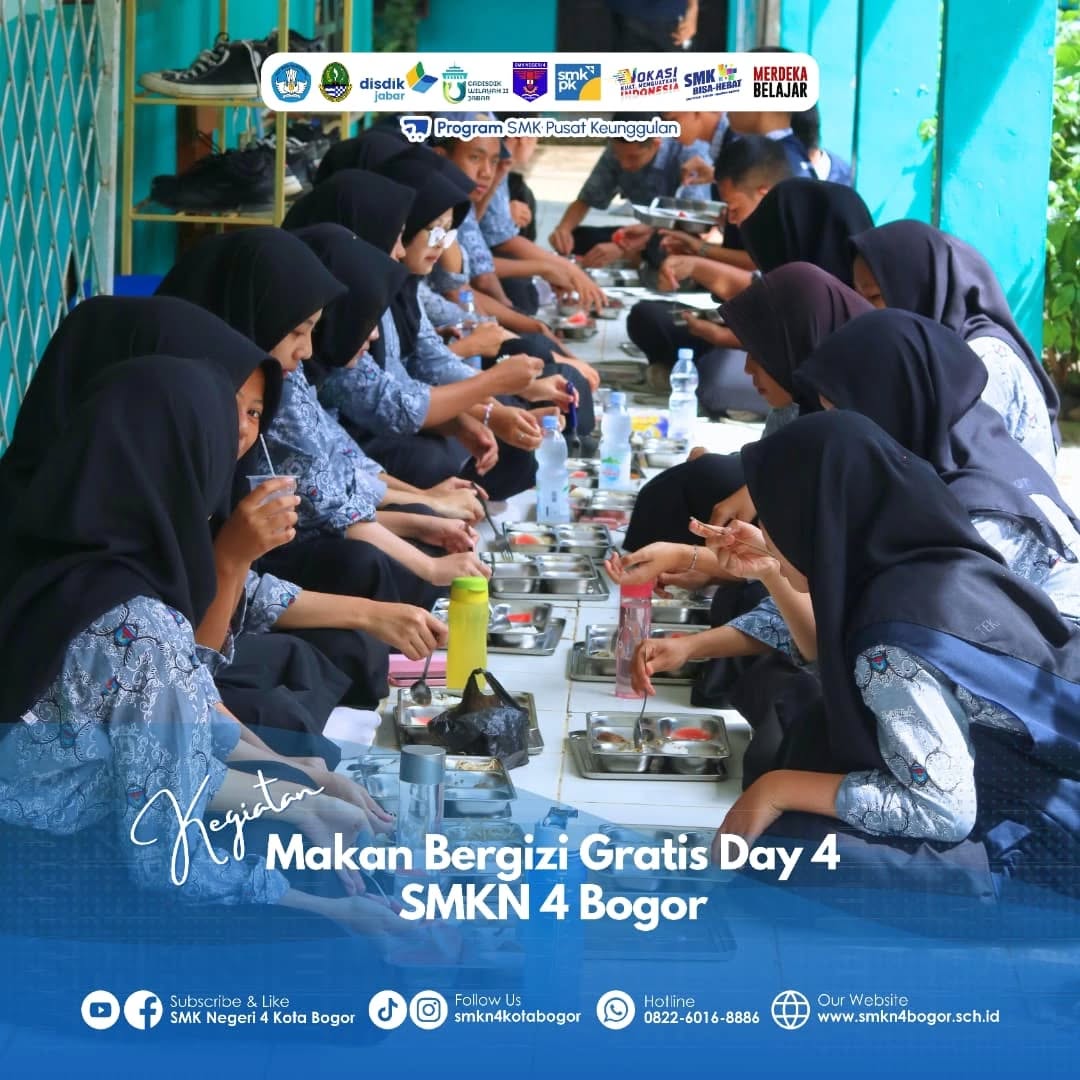 Makan Bergizi Gratis Hari ke-4 di SMKN 4 Bogor