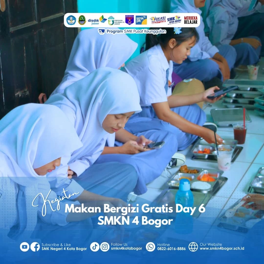 SMK Negeri 4 Bogor Gelar Makan Bergizi Gratis Hari ke-6