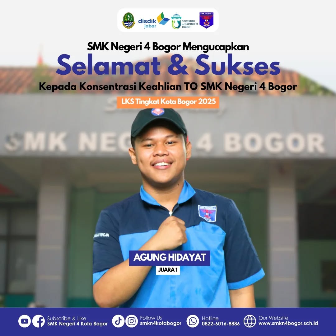 Agung Hidayat Raih Juara 1 LKS Tingkat Kota Bogor 2025