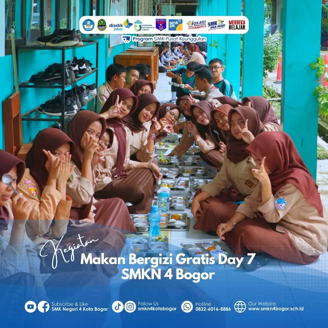 Makan Bergizi Gratis Hari ke-7 di SMKN 4 Bogor