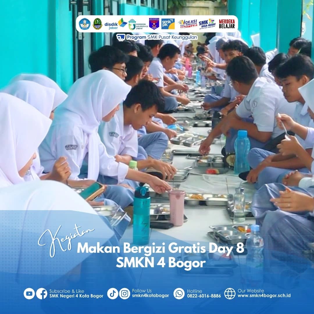 Makan Bergizi Gratis Hari ke-8 di SMKN 4 Bogor