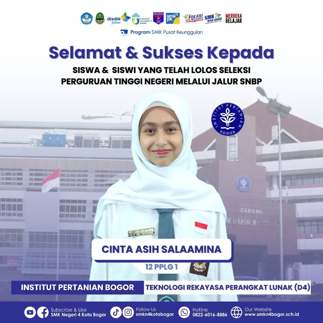 Siswa SMKN 4 Bogor Lolos SNBP ke IPB