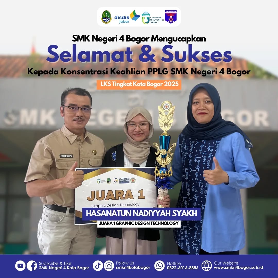 Siswa SMKN 4 Bogor Raih Juara 1 LKS Graphic Design