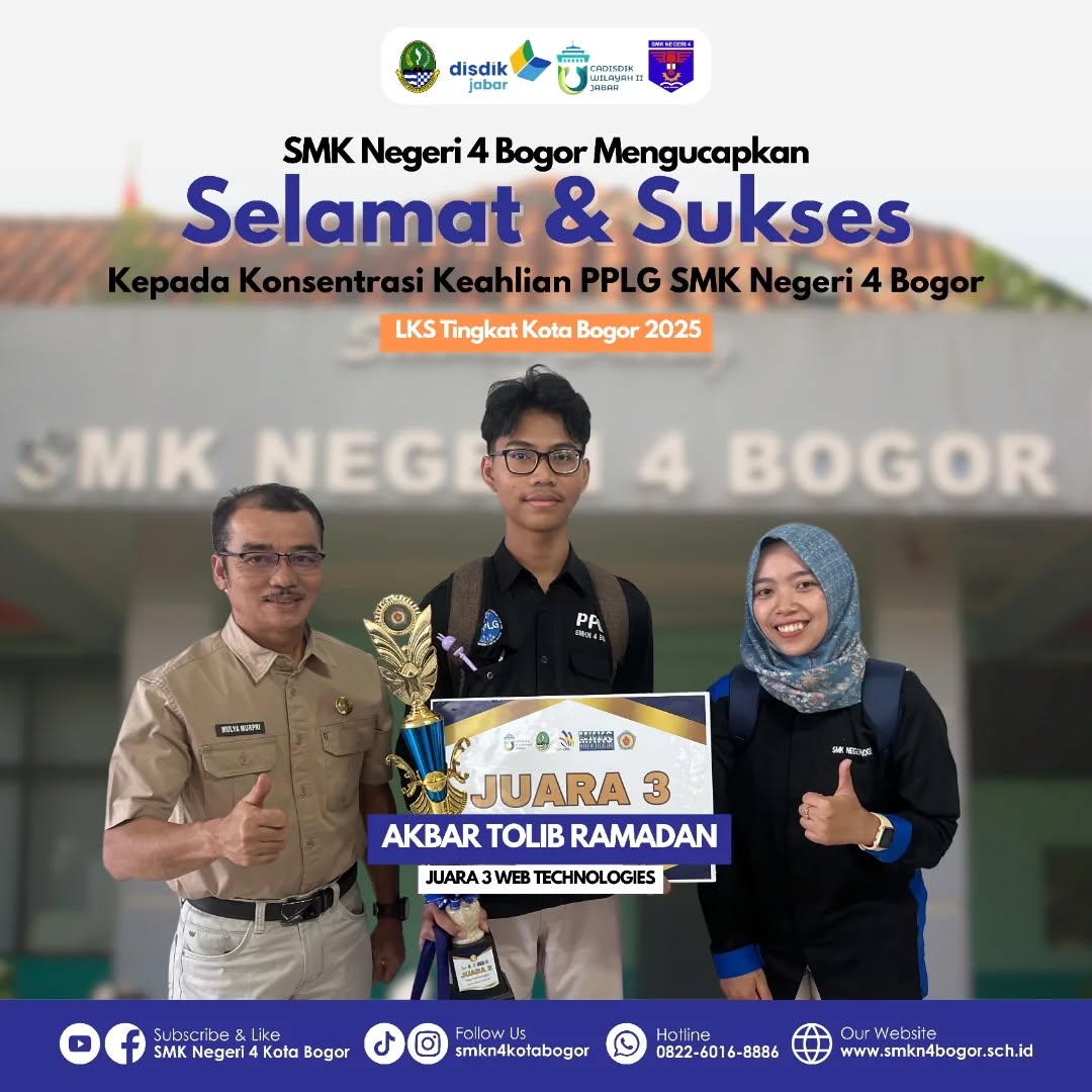 Siswa SMKN 4 Bogor Raih Juara 3 LKS Web Technologies