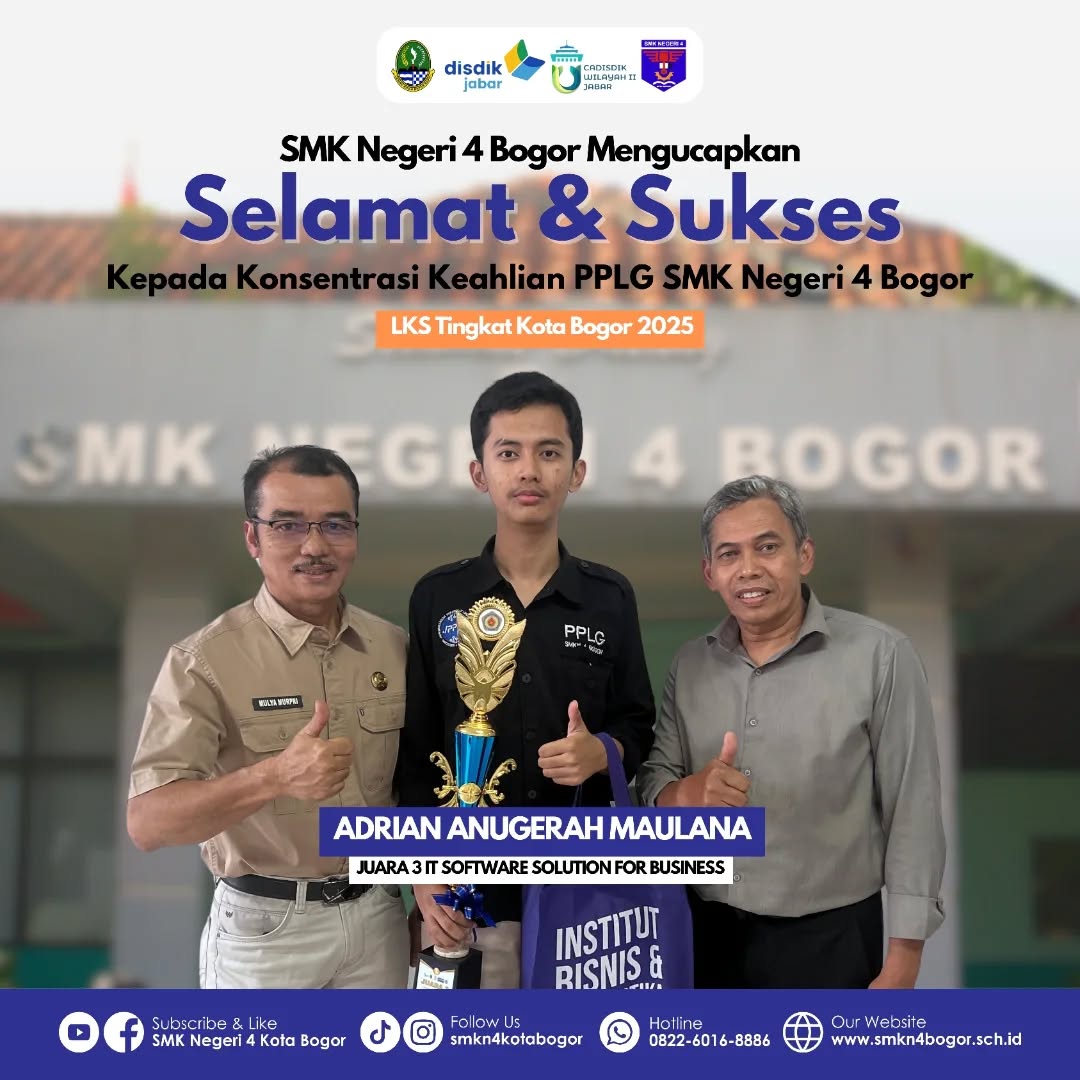 Siswa SMKN 4 Bogor Raih Juara 3 LKS IT Software Solution