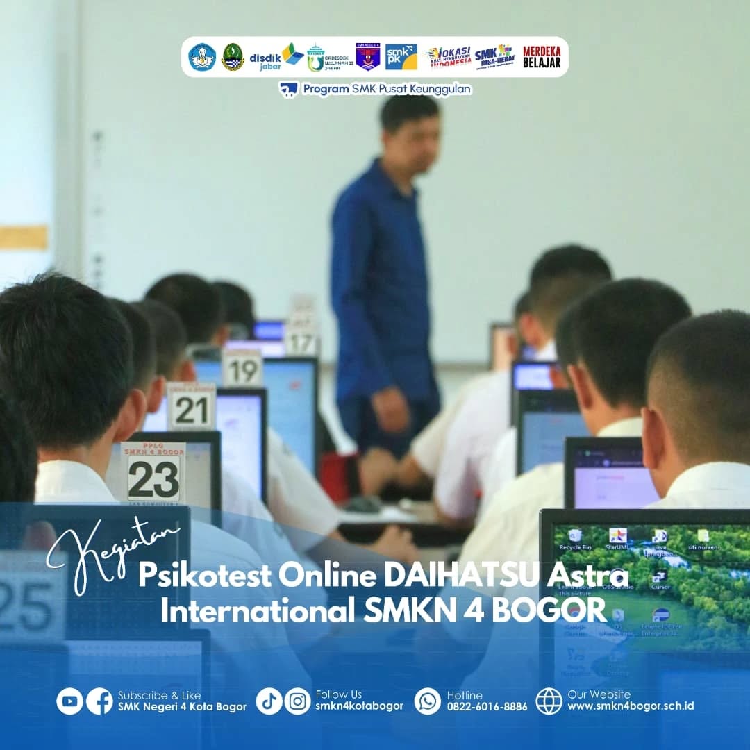 SMKN 4 Bogor Adakan Psikotest Online DAIHATSU