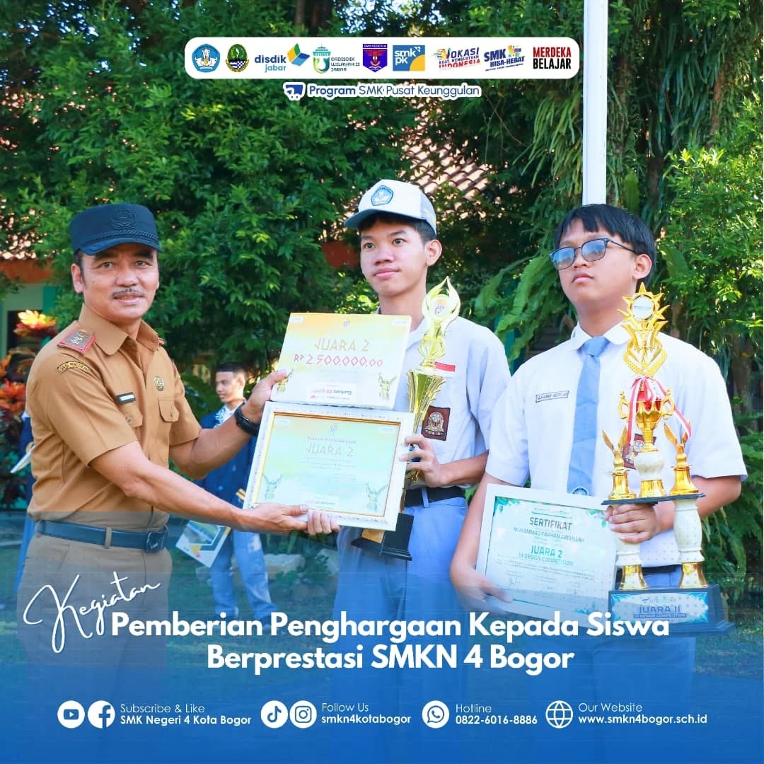 SMK Negeri 4 Bogor Berikan Penghargaan Kepada Murid Berprestasi