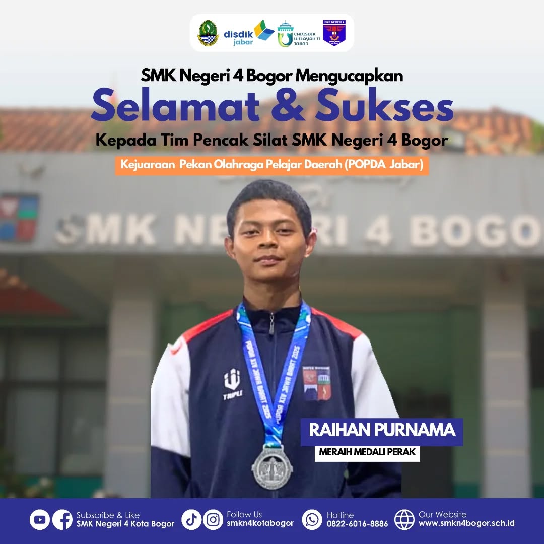 Siswa SMKN 4 Bogor Raih Medali Perak POPDA Jabar Cabor Pencak Silat