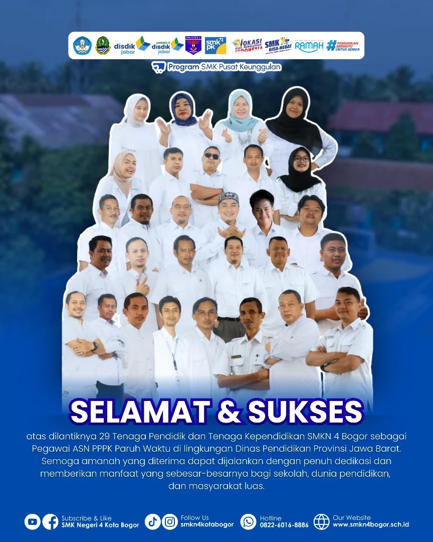 29 Guru SMKN 4 Bogor Dilantik Menjadi ASN PPPK