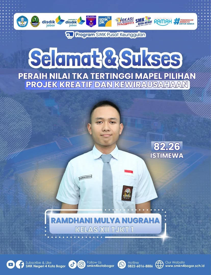 Ramdhani SMKN 4 Bogor Raih Nilai Istimewa Projek Kewirausahaan